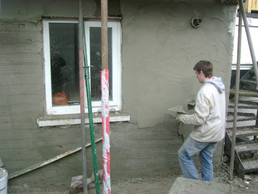 Rendering a house wall