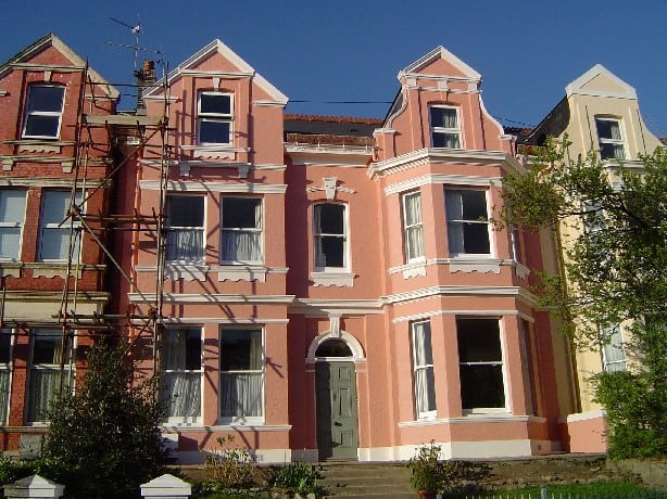 victorian terraced villa after wall coatings painting