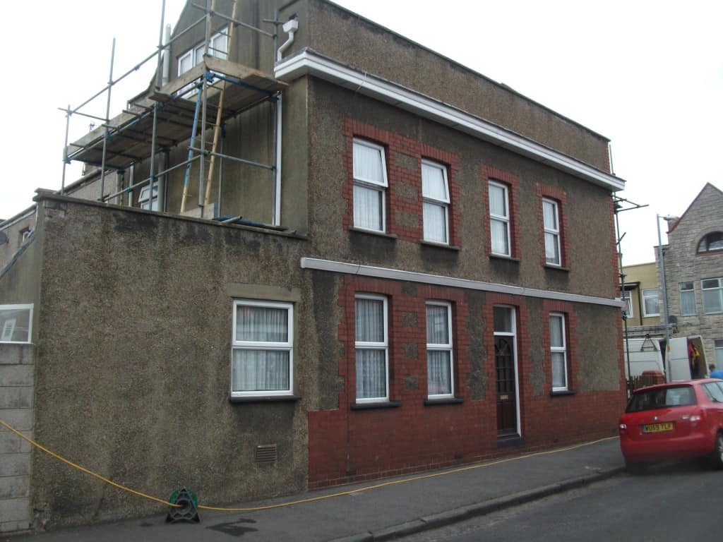 The house in Bristol on the day the builders started work The house in Bristol on the day the builders started work