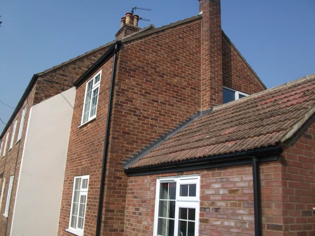 various additions had caused mis matched bricks