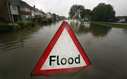 flooded road UK