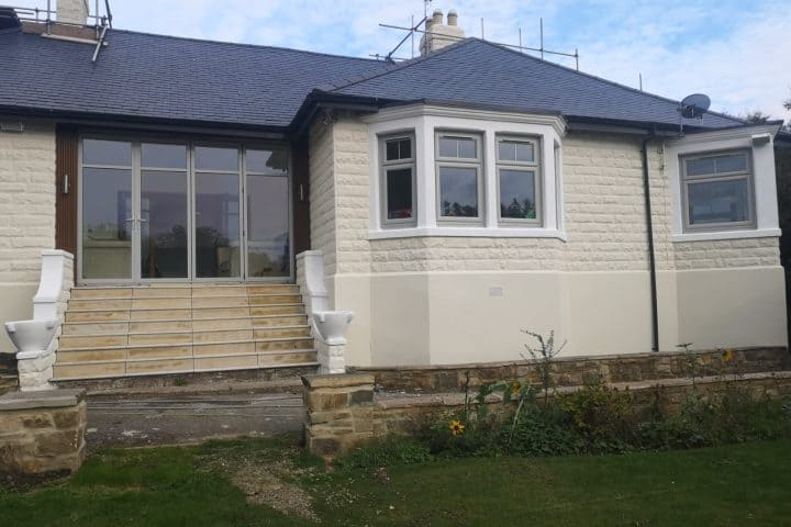 Front of house after painting